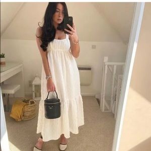 DONATED - Zara Maxi Crepe Style Prairie Boho Dress XS